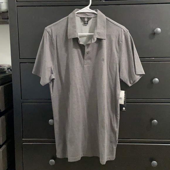 Volcom Wowzer Polo size Medium Stealth Grey - Picture 1 of 8